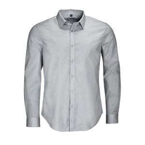 SOL'S 01426 - Blake långärmad stretchskjorta för män Gris perle
