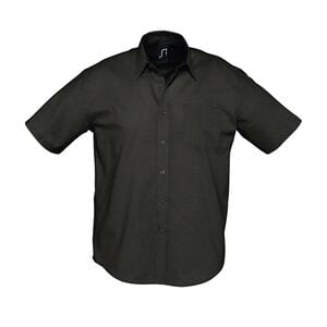 SOL'S 16010 - Brisbane Short Sleeve Oxford Men's Shirt Black
