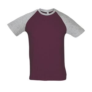 SOL'S 11190 - Funky T-shirt för män Gris chiné / Bordeaux
