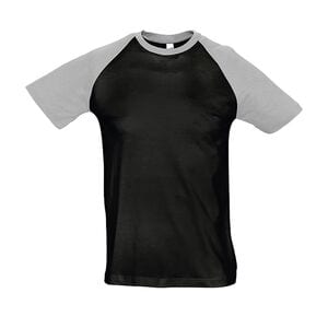 SOL'S 11190 - Funky T-shirt för män Noir / Gris Chiné
