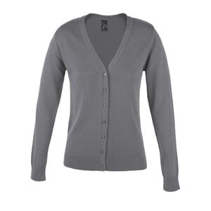 SOL'S 90012 - Cardigan med V-ringad knapp, gyllene Gris moyen