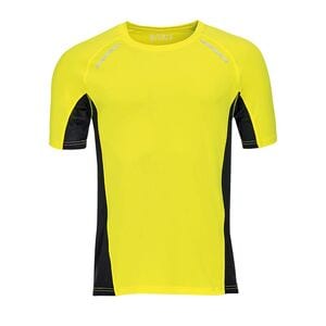 SOL'S 01414 - Sydney kortärmad löpande T-shirt för män Jaune fluo