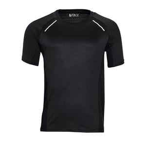 SOL'S 01414 - Sydney kortärmad löpande T-shirt för män Black