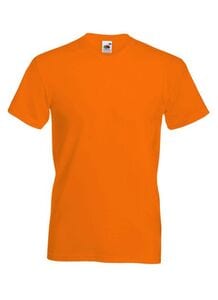 Fruit of the Loom SS034 - T-shirt med V-ringning för män Orange