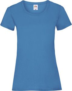 Fruit of the Loom SC61372 - T-shirt i bomull för kvinnor Azur Blue