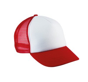 K-up KP143 - Barns Trucker Cap-5 paneler White / Red