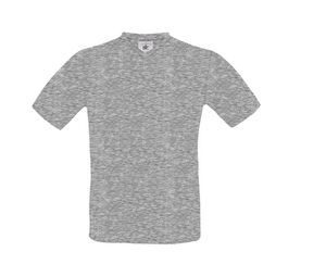 B&C BC163 - V-ringad T-shirt herr 100% bomull Sport Grey