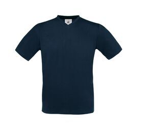 B&C BC163 - V-ringad T-shirt herr 100% bomull Navy