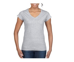 Gildan GN647 - T-shirt för kvinnor V-ringning 100% bomull