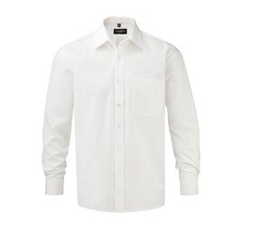 Russell Collection JZ936 - 100% bomull Poplin skjorta för män White