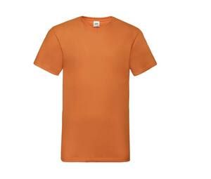 Fruit of the Loom SC234 - Valueweight herr T-shirt med V-ringning Orange