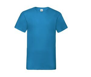 Fruit of the Loom SC234 - Valueweight herr T-shirt med V-ringning Azure Blue