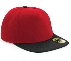 Beechfield BF660 - Flat Visor Snapback-keps Classic Red/Black