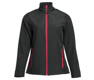 Pen Duick PK777 - Soft-shell fleecefoder för kvinnor med 2 blixtlåsfickor Black/Red