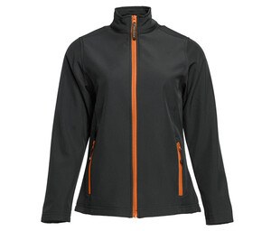 Pen Duick PK777 - Soft-shell fleecefoder för kvinnor med 2 blixtlåsfickor Black/Orange