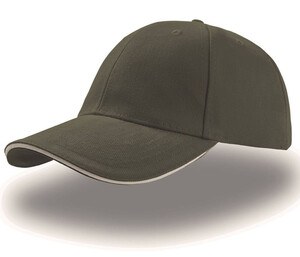 Atlantis AT003 - 6 Panel Sandwich Cap Olive/Natural