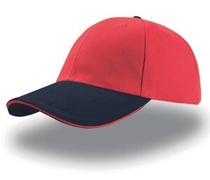 Atlantis AT003 - 6 Panel Sandwich Cap Red/Navy