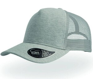 Atlantis AT083 - 5 Panel Jersey Visir Cap Light Grey