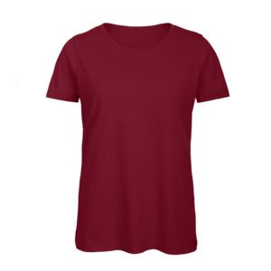 B&C BC02T - T-shirt 100% bomull för kvinnor Deep Red 