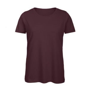 B&C BC02T - T-shirt 100% bomull för kvinnor Burgundy