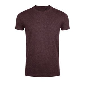 SOL'S 00580 - T-shirt med rund hals för män, Imperial Fit Heather oxblood