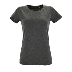 SOL'S 02758 - Regent Fit T-shirt med rund hals för kvinnor Charcoal Melange