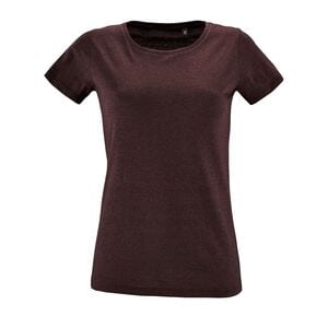 SOL'S 02758 - Regent Fit T-shirt med rund hals för kvinnor Heather oxblood