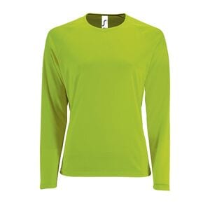 SOL'S 02072 - Sportig Lsl T-shirt dam Neon Green