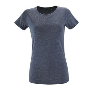 SOL'S 02758 - Regent Fit T-shirt med rund hals för kvinnor Heather denim