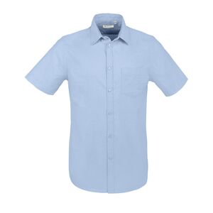 SOL'S 02921 - Oxford kortärmad herrtröja Brisbane Fit Sky Blue