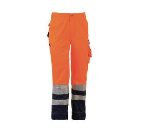 Herock HK012 - Byxor med hög synlighet Fluorescent Orange/Navy