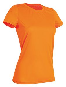 Stedman STE8100 - T-shirt med rund hals för kvinnor Ss Active Sports-T Cyber Orange