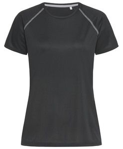 Stedman STE8130 - Active Team Raglan T-shirt med rund hals för damer Black Opal