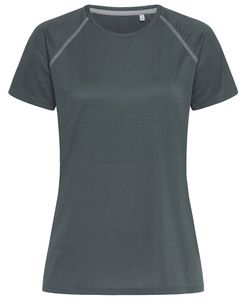 Stedman STE8130 - Active Team Raglan T-shirt med rund hals för damer Granite Grey
