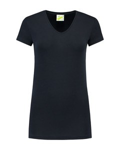 Lemon & Soda LEM1262 - T-shirt med V-ringning för kvinnor Dark Navy