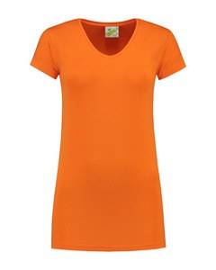 Lemon & Soda LEM1262 - T-shirt med V-ringning för kvinnor Orange