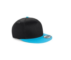 Beechfield BF615 - Snapback-keps för barn Black/ Surf Blue