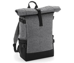 Bag Base BG858 - Färgglada ryggsäck med rullflik Grey Marl/Black