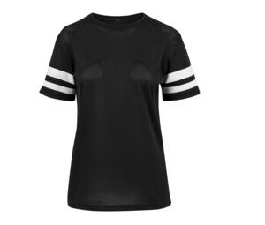Build Your Brand BY033 - T-shirt i mesh för kvinnor Black / White