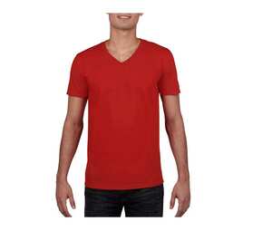 Gildan GN646 - V-ringad T-shirt herr 100% bomull