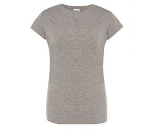 JHK JK150 - T-shirt med rund hals för kvinnor 155 Mixed Grey