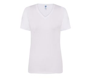 JHK JK158 - T-shirt med V-ringning dam 145 White