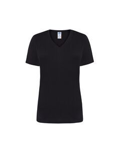 JHK JK158 - T-shirt med V-ringning dam 145 Black