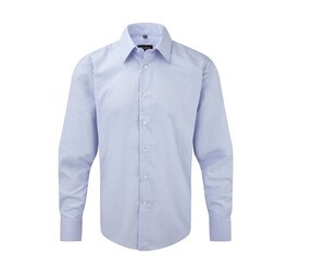 Russell Collection JZ922 - Oxford-skjorta för män med italiensk krage