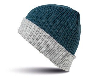 Result RC378 - Mössa i akryl med lock Teal/Grey