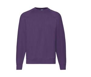 Fruit of the Loom SC260 - Raglanärmad tröja för män Purple
