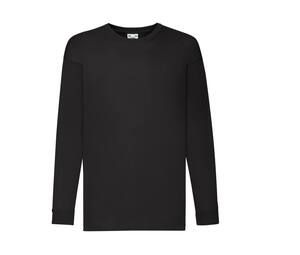 Fruit of the Loom SC6107 - Långärmad t-shirt för barn Black