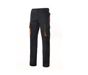 VELILLA V3004 - Tvåfärgade byxor med flera fickor Black / Orange