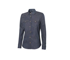 VELILLA V5007S - Stretch-jeansskjorta för kvinnor