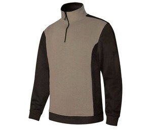 VELILLA V5703 - Tvåfärgad tröja med Dragkedja Beige Arena / Black